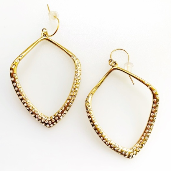 ALEXIS BITTAR• New Gold Miss Havisham Crystal Kite  Reviews Lightweight Earrings - Picture 14 of 14